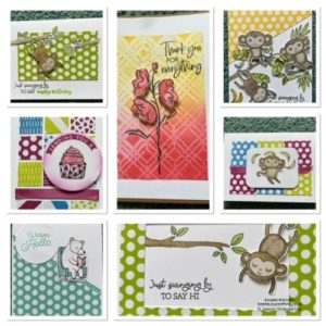 8 cards made from Zoom meeting with 'Stampin' Up! granny'